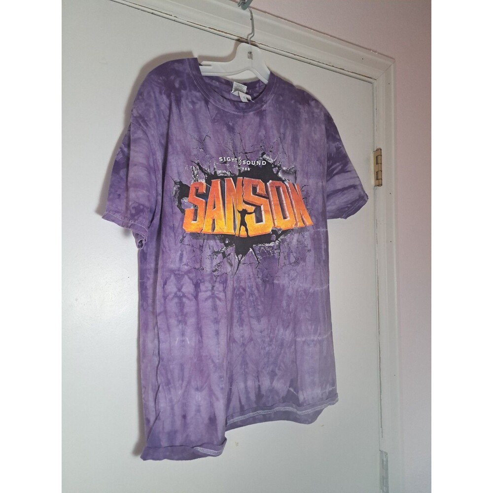 Samson Sight & Sound Theaters Purple Tie Dye Graphic T-Shirt Size L
